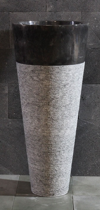 Waschtischsäule / Waschbecken, 2-teilig, aus Marmor, Ø40 x H90 cm