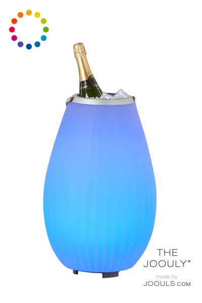 THE JOOULY | S-50 | Bluetooth Lautsprecher / Flaschenkühler / Vase, LED-beleuchtet in 9 dimmbaren Farben, kabellos mit Akku