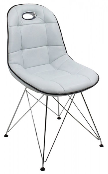 Designer Schalenstuhl mit Trapezgittergestell, 2-er Set, ergonomische Sitzschale, B44 x T42 x H46 cm, in 5 verschiedenen Farben