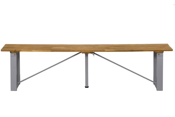 Moderne Möbel aus Akazie + Metall, natur / grau