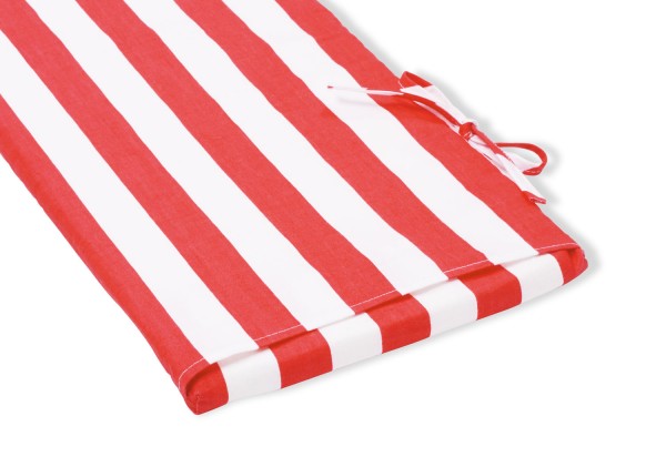 Pinolino Polsterauflage für Artikel 201016, rot / weiß, aus 100% Baumwolle, B 89 x T 19 x H 1,5 cm