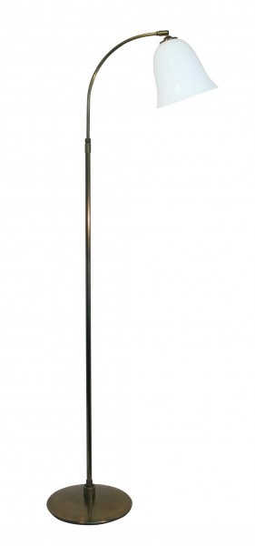 Stehleuchte / Standleuchte, klassischer Stil, Messing antik-handpatiniert (Altmessing), Höhe 130 cm bis 155 cm einstellbar, 230 V, E27 60 W
