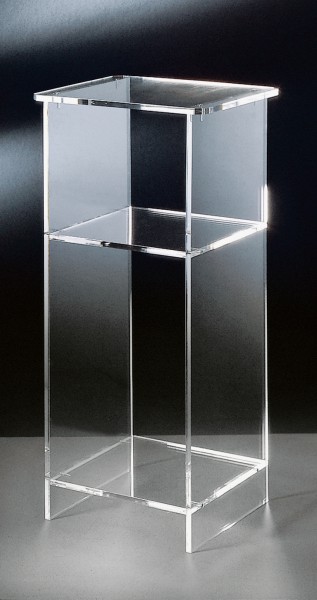 Hochwertiger Acryl-Glas Telefontisch, klar, 33 x 31 cm, H 73 cm, Acryl-Glas-Stärke 10 mm