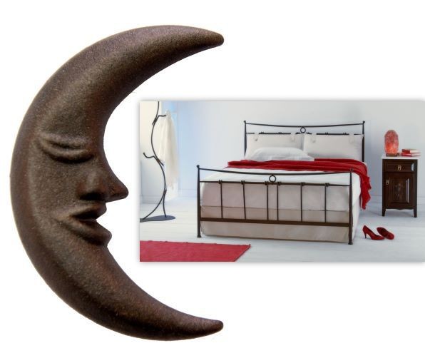Designer Bett "Kalista", aus handgeschmiedetem Stahl, pulverbeschichtet, mit Fußteil, in verschiedenen Größen