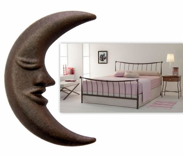 Designer Bett "Fiora", aus handgeschmiedetem Stahl, pulverbeschichtet, mit Fußteil, in verschiedenen Größen