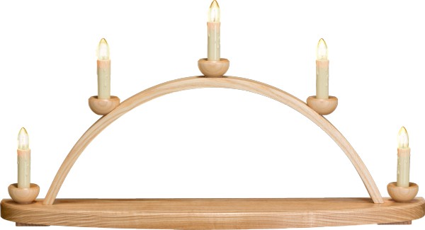 Leuchterbogen / Leerbogen / Kerzenhalter, aus Holz, natur, Breite 50 cm